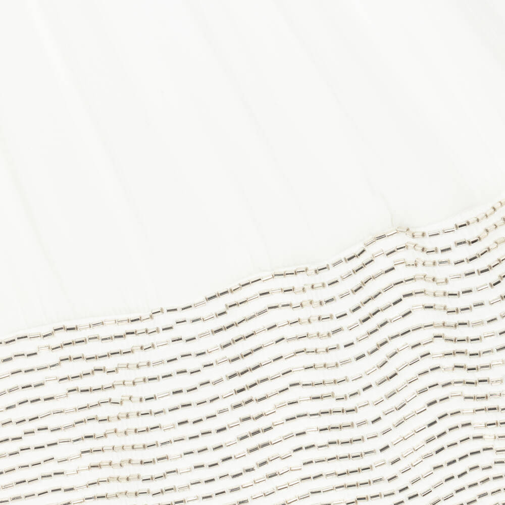 Lanvin-Girls Elegant Ivory Satin Frock | Childrensalon Outlet