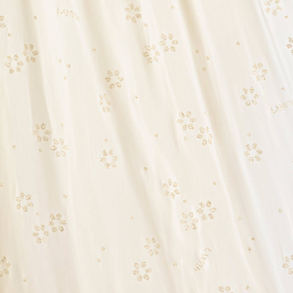 Lanvin-Girls Ivory Chiffon High Neck Dress | Childrensalon Outlet