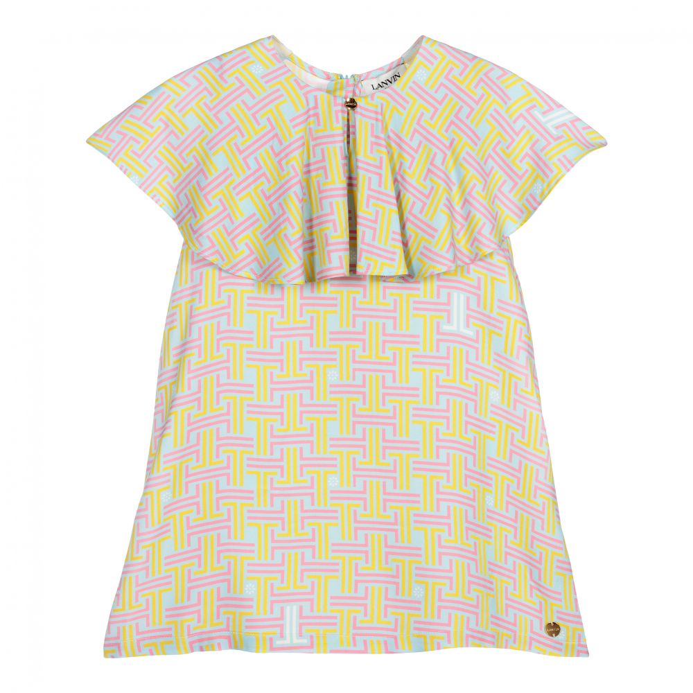 Lanvin - Girls JL Maze Logo Dress | Childrensalon