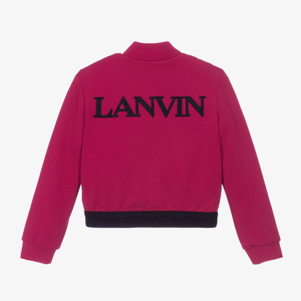 Lanvin-Girls Pink Sequin Milano Jacket | Childrensalon Outlet