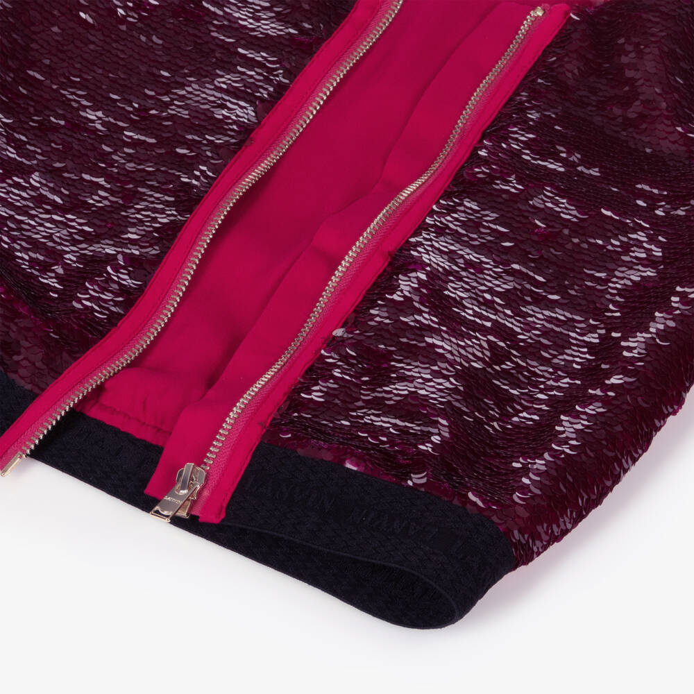 Lanvin-Girls Pink Sequin Milano Jacket | Childrensalon Outlet