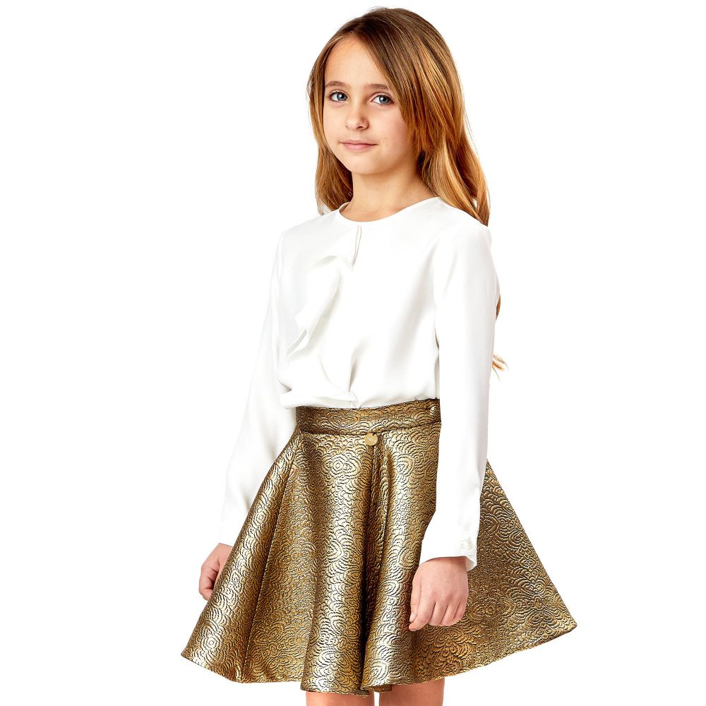 Girls discount ruffle blouse