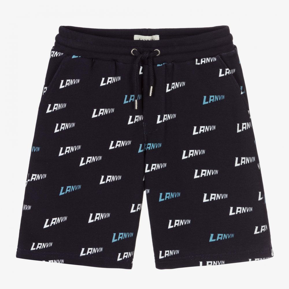 Lanvin - Navy Blue Cotton Jersey Shorts  | Childrensalon