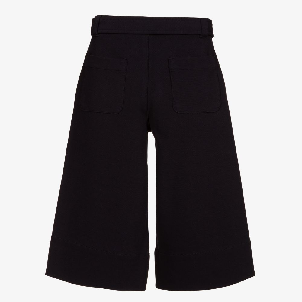 Lanvin-Navy Blue Wide Leg Trousers | Childrensalon Outlet