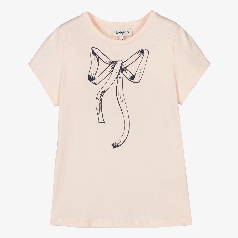 Lanvin - Rosa T-Shirt aus Biobaumwolle  | Childrensalon