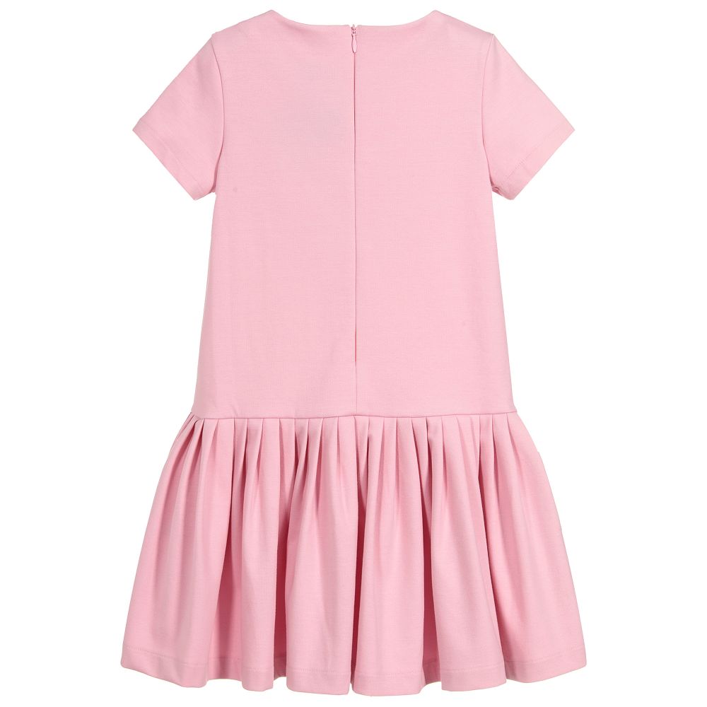 Lanvin - Pink Sequin Logo Jersey Dress | Childrensalon Outlet