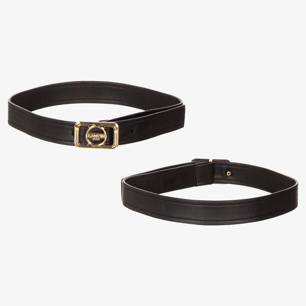 Lanvin-Черная юбка из искусственной кожи для подростков | Childrensalon Outlet