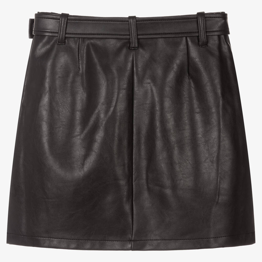 Lanvin-Черная юбка из искусственной кожи для подростков | Childrensalon Outlet