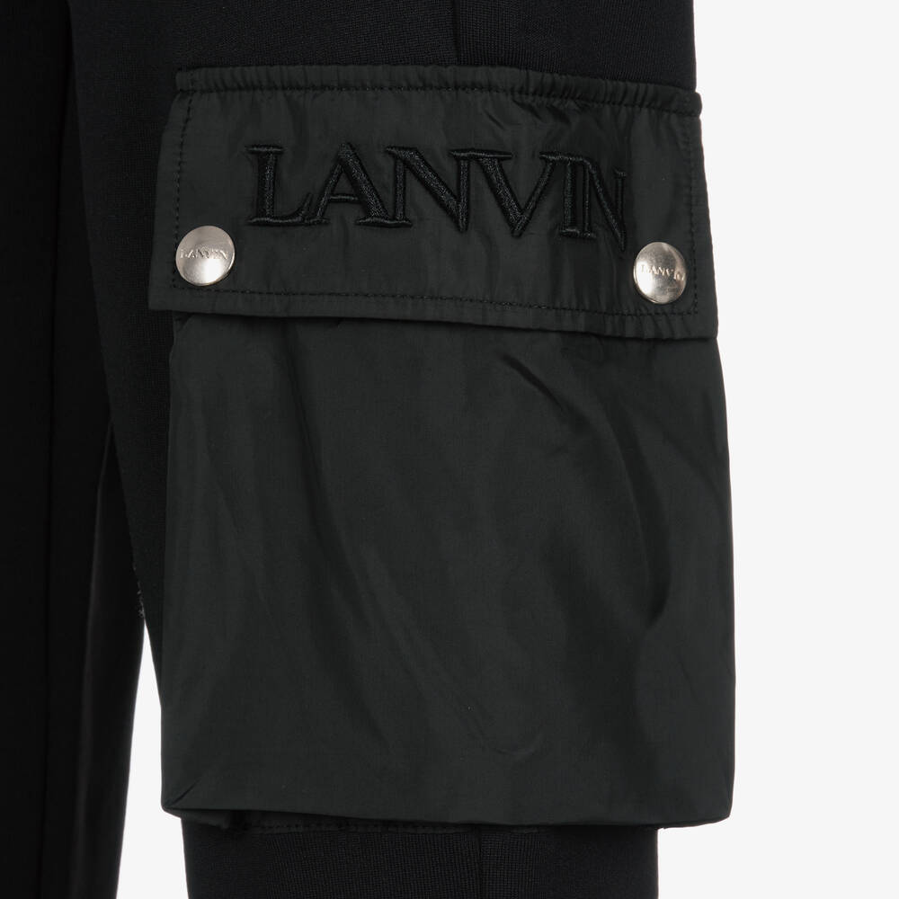 Lanvin-Teen Boys Black Jersey Joggers | Childrensalon Outlet