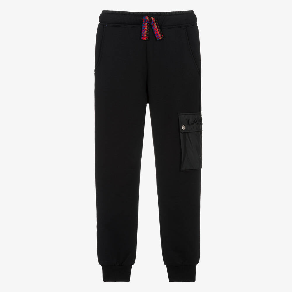 Lanvin - Pantalon de jogging noir en jersey | Childrensalon