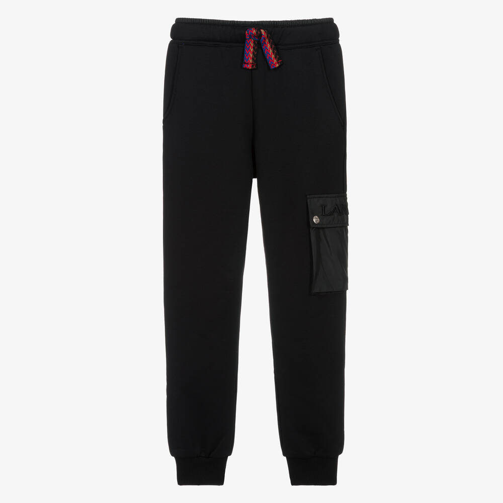 Teen Boys Black Jersey Joggers
