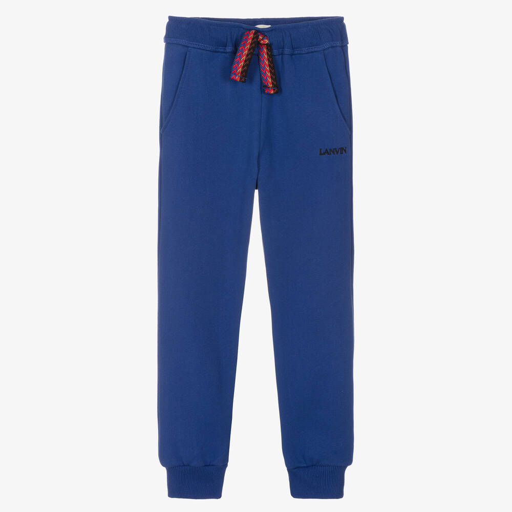 Lanvin - Pantalon de jogging bleu en coton | Childrensalon