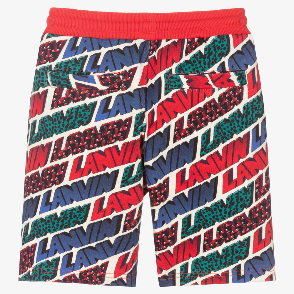 Lanvin-Teen Boys Blue & Red Shorts | Childrensalon Outlet