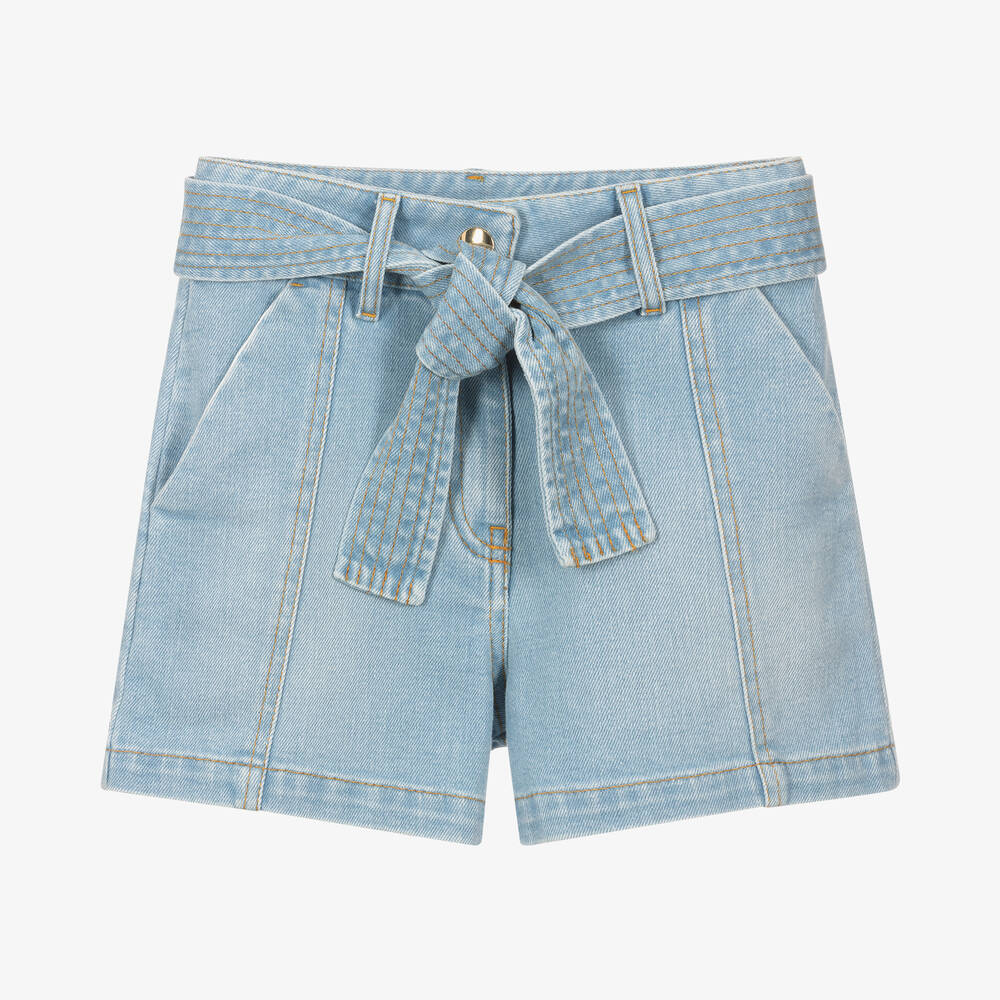 Lanvin - Teen Girls Blue Denim Shorts | Childrensalon