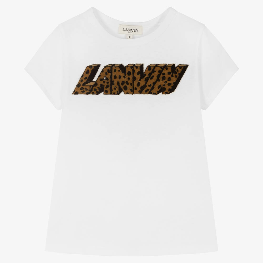 Lanvin - Teen Leopard Logo T-Shirt | Childrensalon