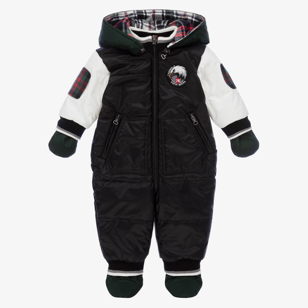 Lapin House - Combinaison de ski noire bébé | Childrensalon