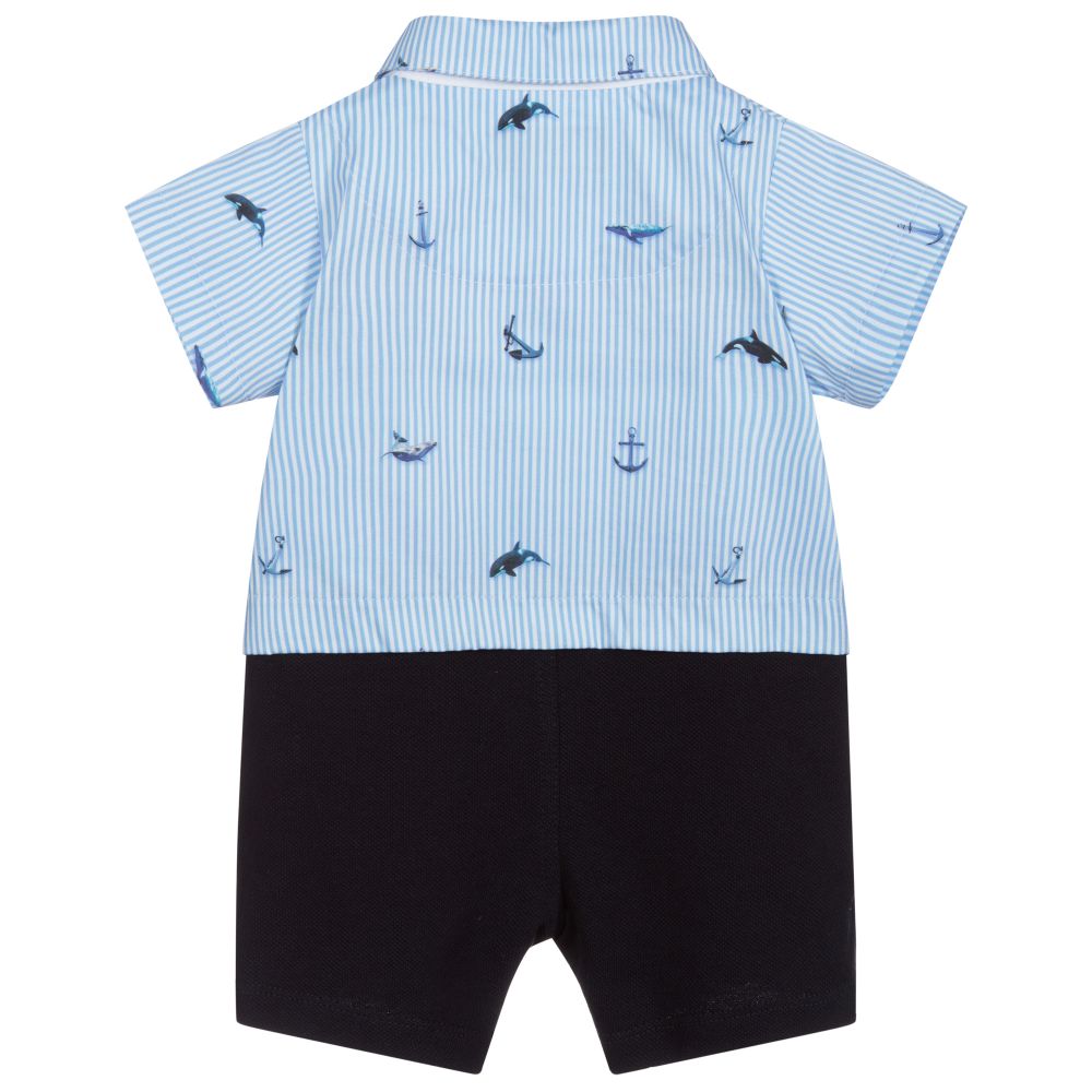 Lapin House-Baby Boys Blue Shortie | Childrensalon Outlet