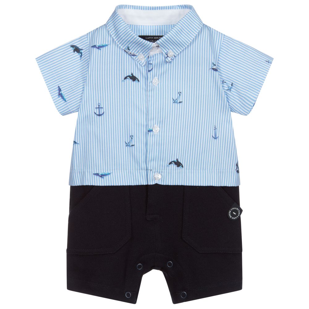 Lapin House - Baby Boys Blue Shortie | Childrensalon