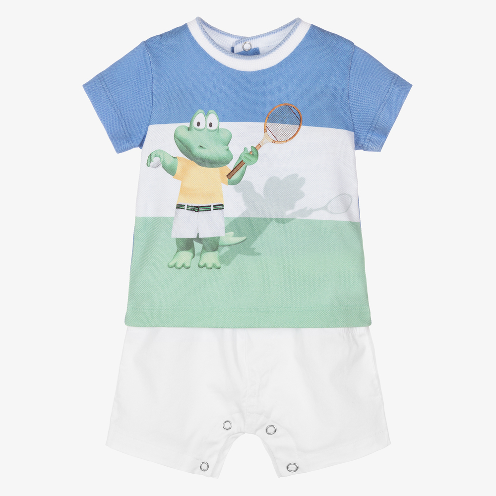 Lapin House - Blaues Shorts-Set für Babys (J) | Childrensalon