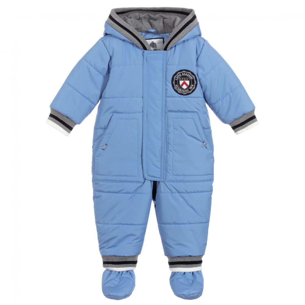Lapin House - Baby Boys Blue Snowsuit | Childrensalon