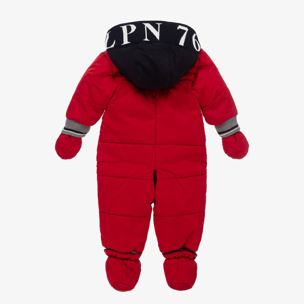 لابين هاوس-أوفرول شتوي مبطن لون أحمر للمواليد | Childrensalon Outlet