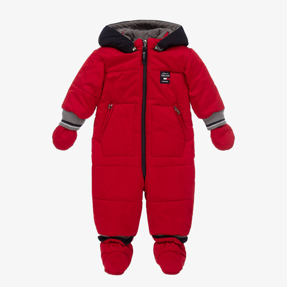 Lapin House - Roter Schneeanzug für männliche Babys | Childrensalon