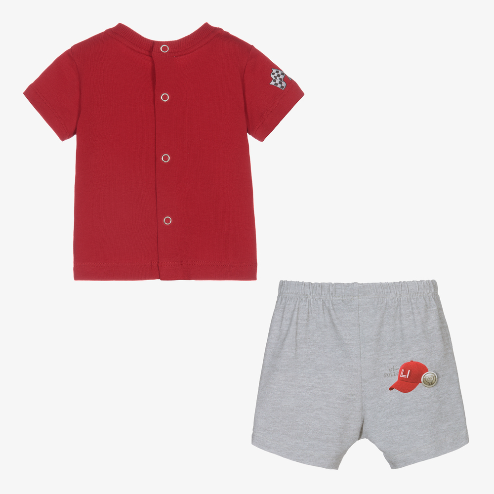 Lapin House-Baby Boys Red Top & Shorts Set | Childrensalon Outlet