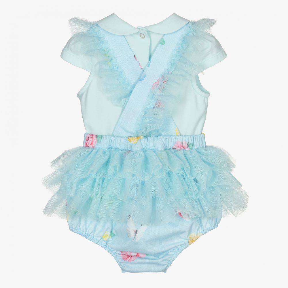 Lapin House-Baby Girls Blue Shortie Set | Childrensalon Outlet