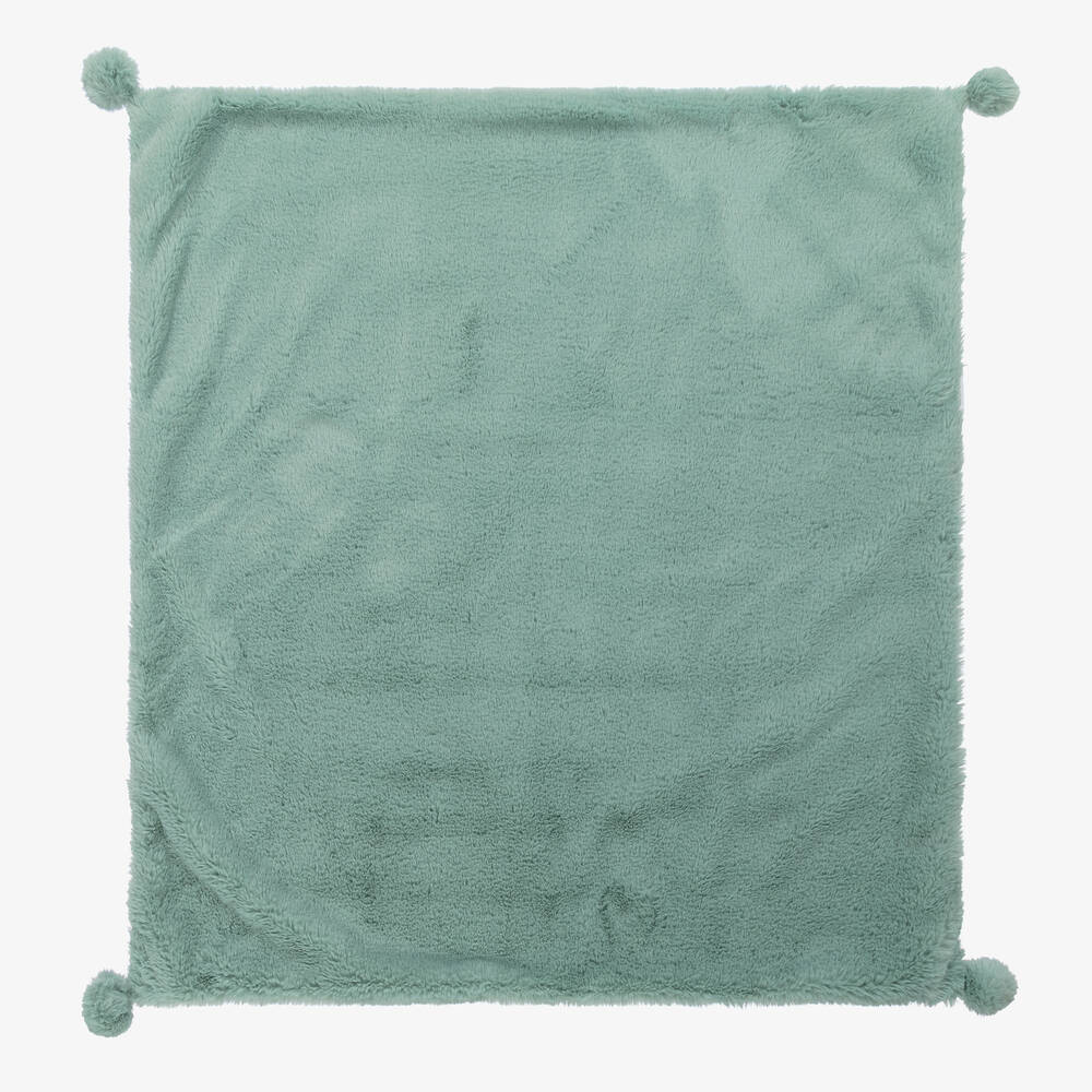 Lapin House - Baby Girls Green Faux Fur Blanket (81cm) | Childrensalon