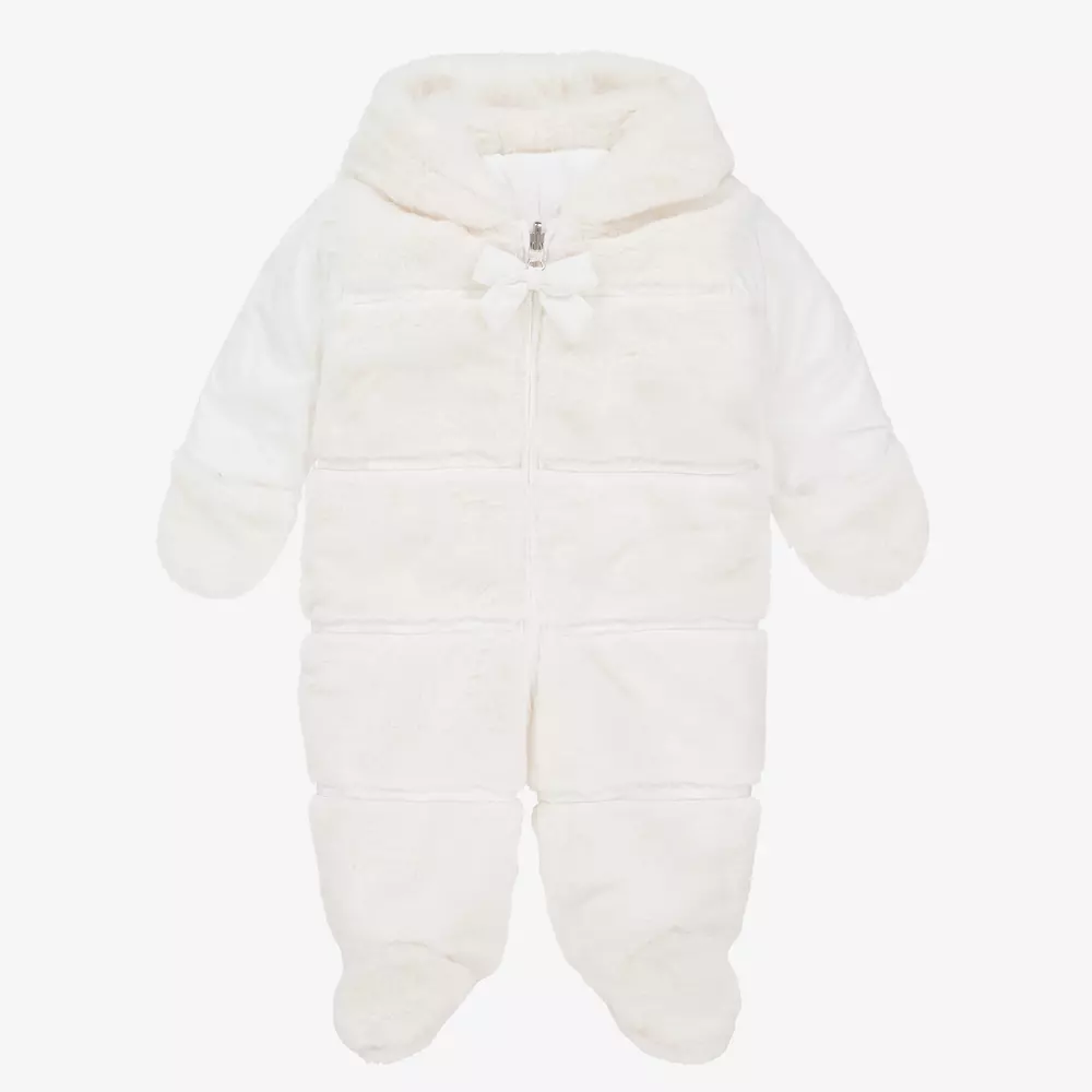 لابين هاوس-أوفرول شتوي تاكتيل بوجهين لون عاجي للمولودات | Childrensalon Outlet