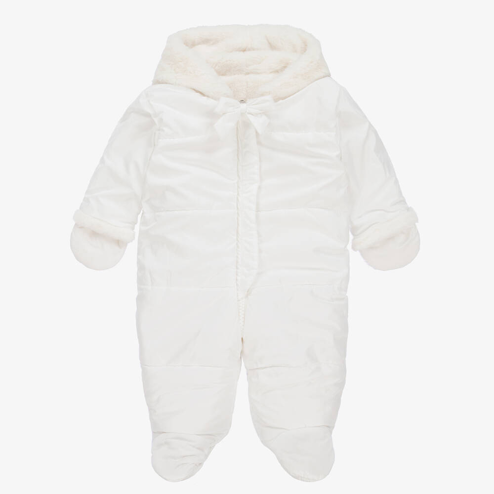 لابين هاوس-أوفرول شتوي تاكتيل بوجهين لون عاجي للمولودات | Childrensalon Outlet