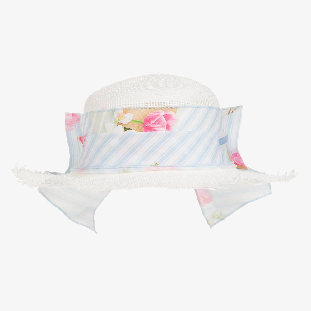 Lapin House - Baby Girls Ivory Straw Hat | Childrensalon