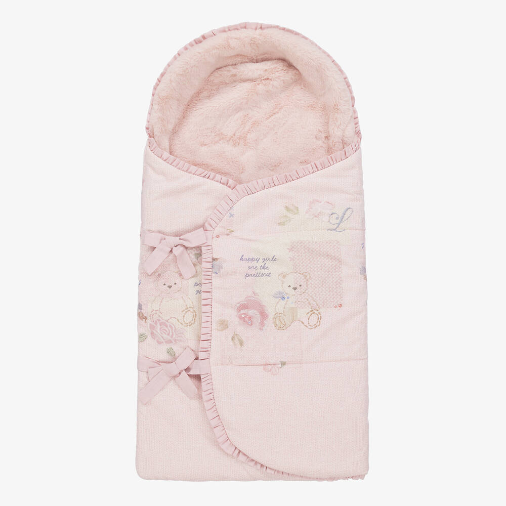 Lapin House - Baby Girls Pale Pink Cotton Nest (60cm) | Childrensalon