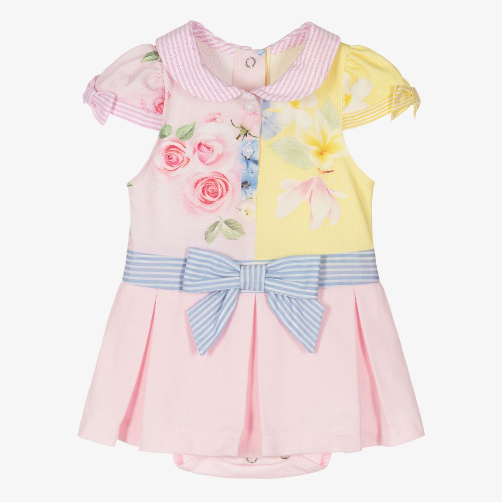 Lapin House - Розовое хлопковое платье для малышек | Childrensalon