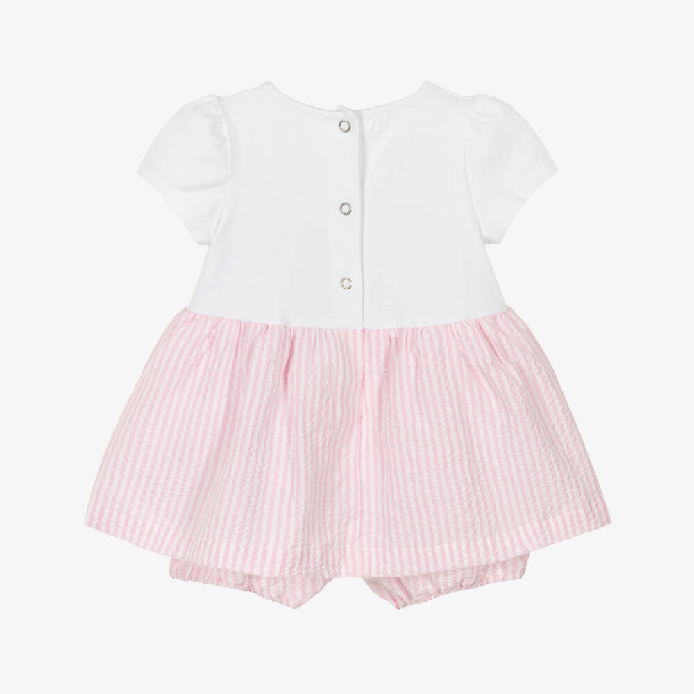 Lapin House-Baby Girls Pink Cotton Shortie with Little Duck Print | Childrensalon Outlet