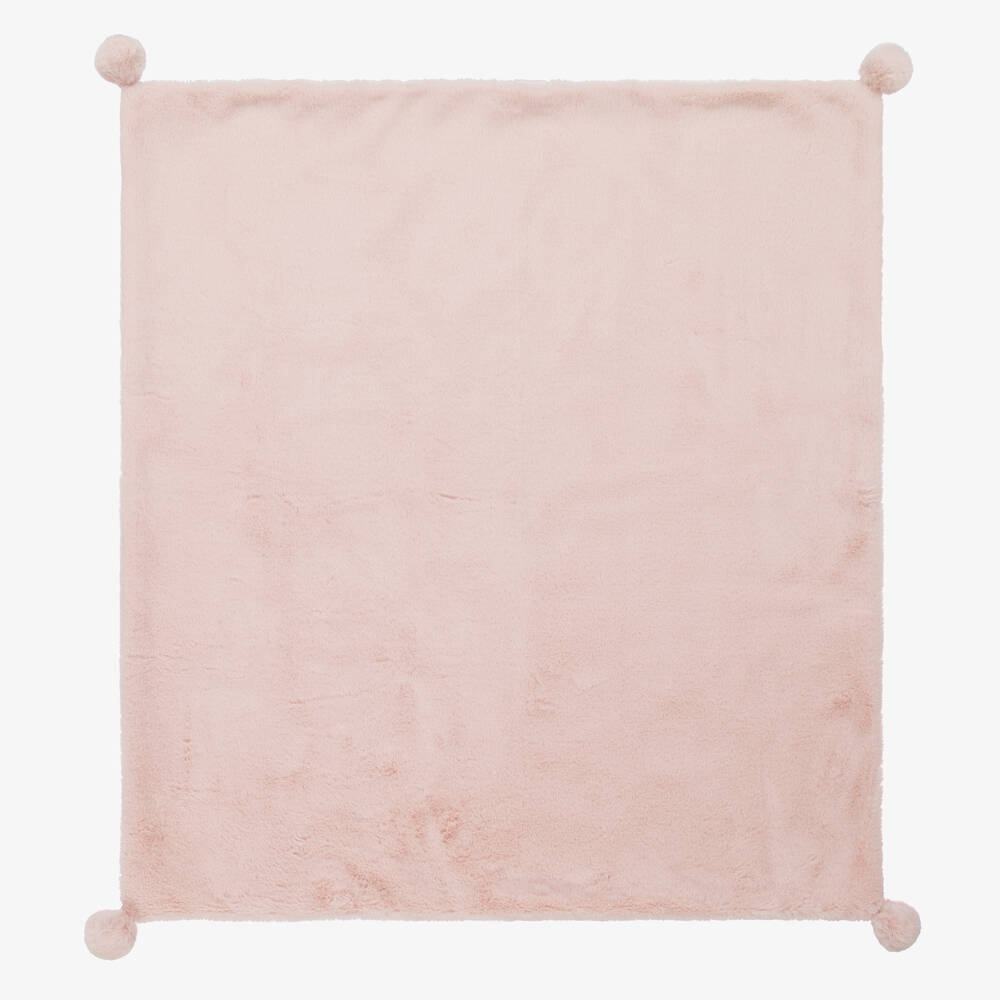 Lapin House - Baby Girls Pink Faux Fur Blanket (81cm) | Childrensalon