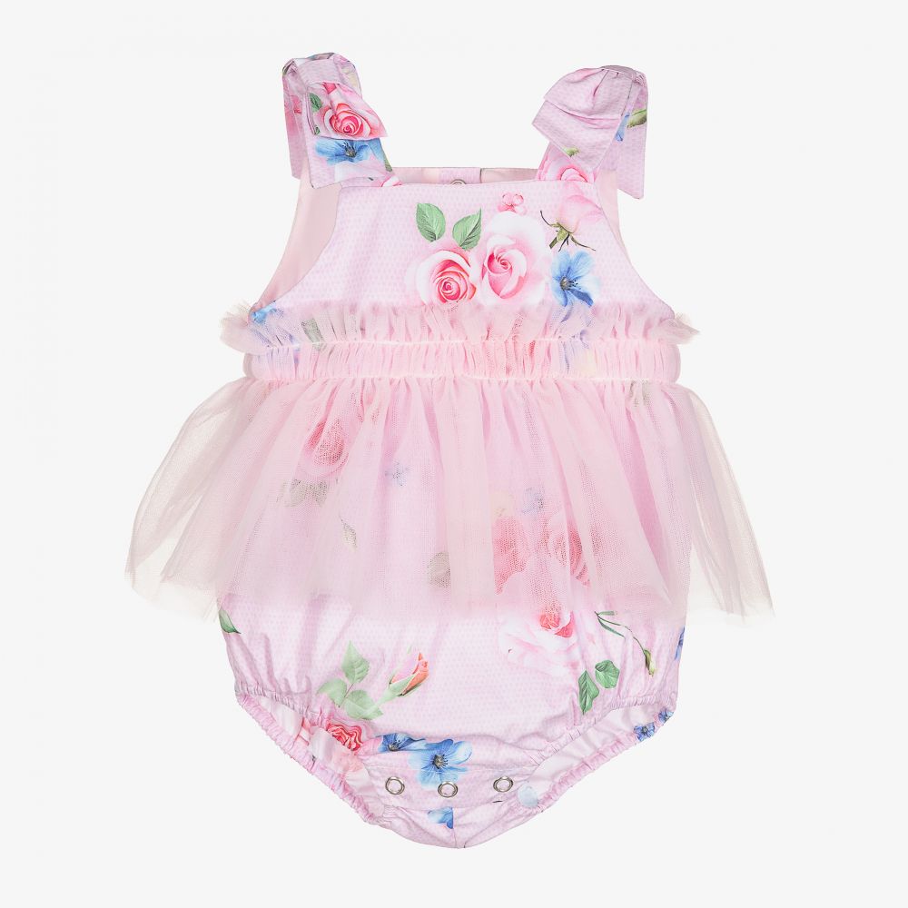 Lapin House - Baby Girls Pink Floral Shortie | Childrensalon