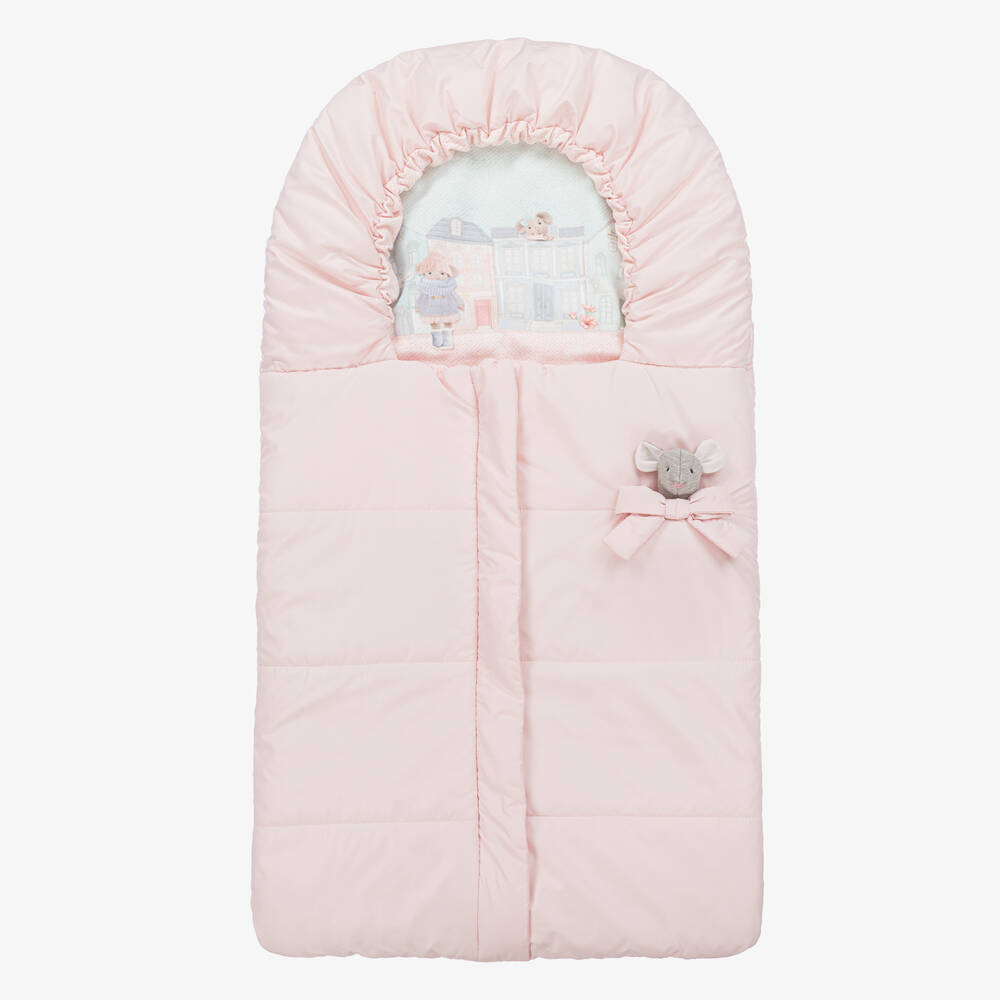Lapin House - Baby Girls Pink Padded Nest (63cm) | Childrensalon