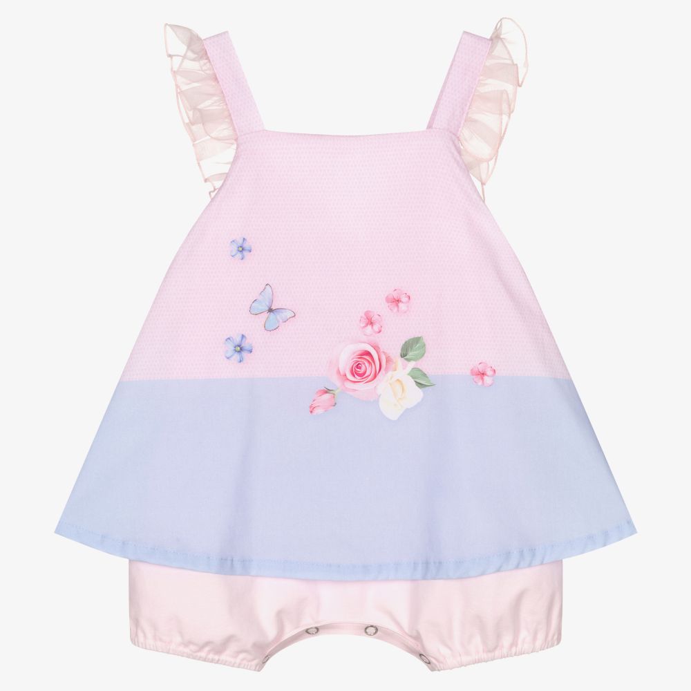 Lapin House - Baby Girls Pink Shortie Dress | Childrensalon