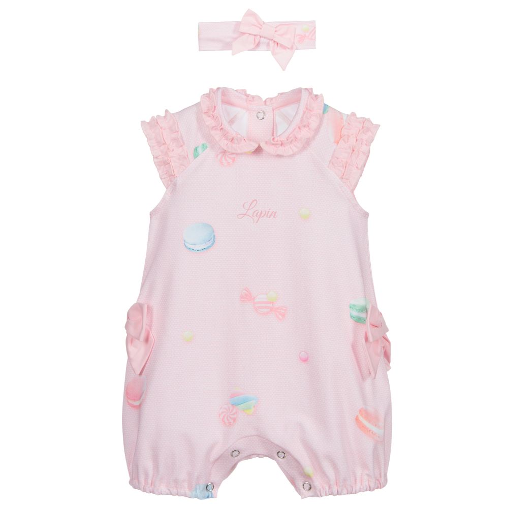 Lapin House - Baby Girls Pink Shortie Set | Childrensalon