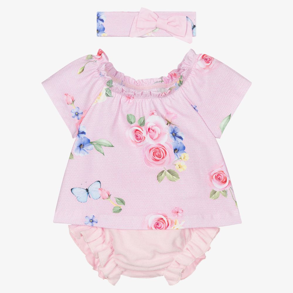 Lapin House - Ensemble short rose Bébé  | Childrensalon