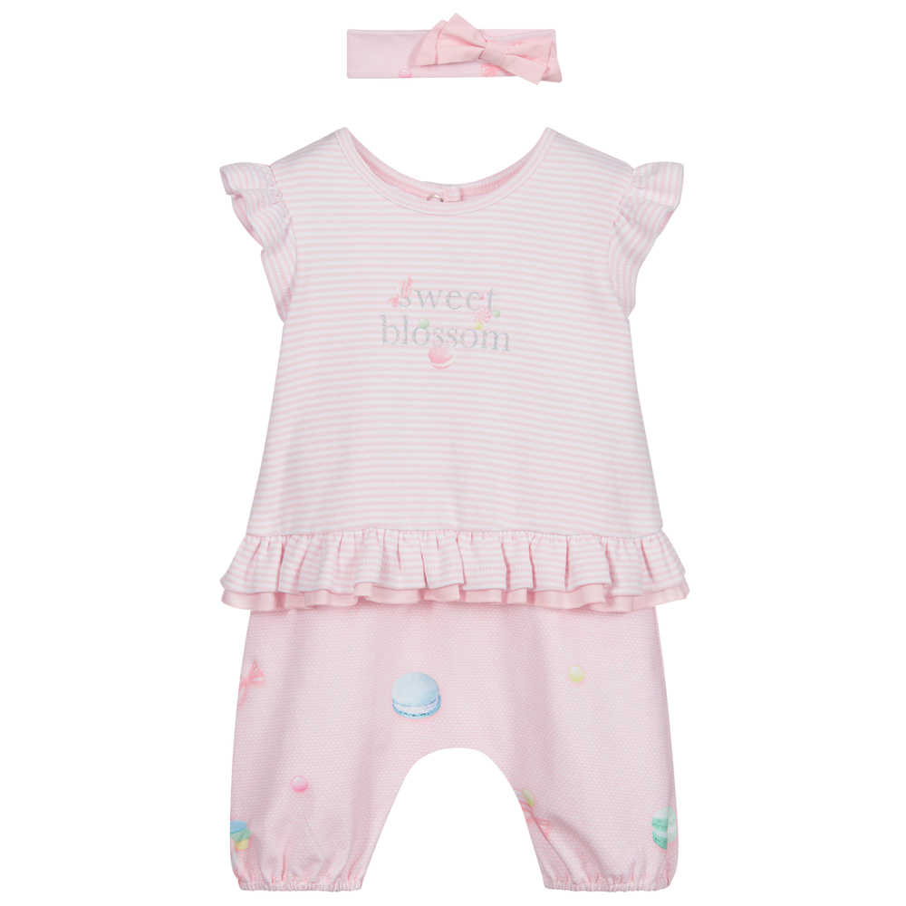 Lapin House - Baby Girls Pink Trouser Set | Childrensalon