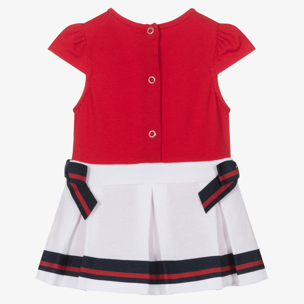 Lapin House-Бело-красное платье для малышек | Childrensalon Outlet