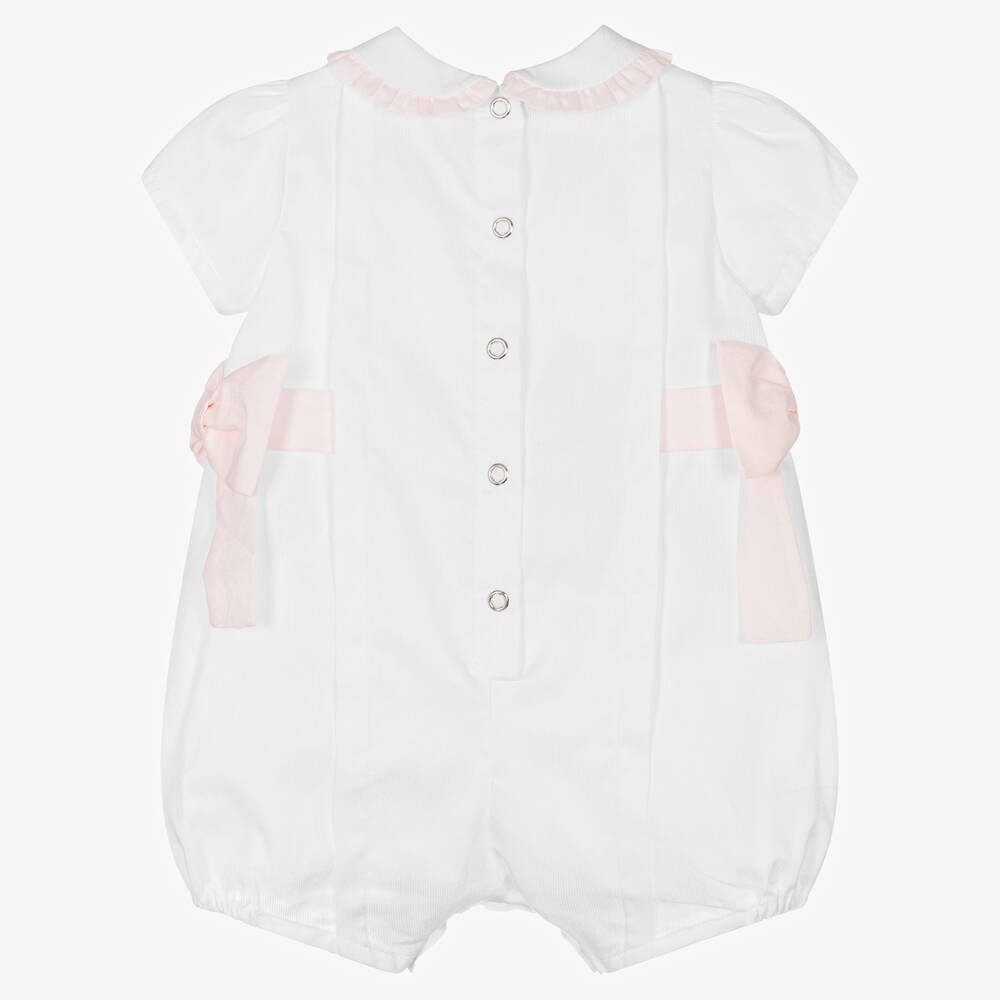 Lapin House-Baby Girls White Cotton & Lace Shortie | Childrensalon Outlet