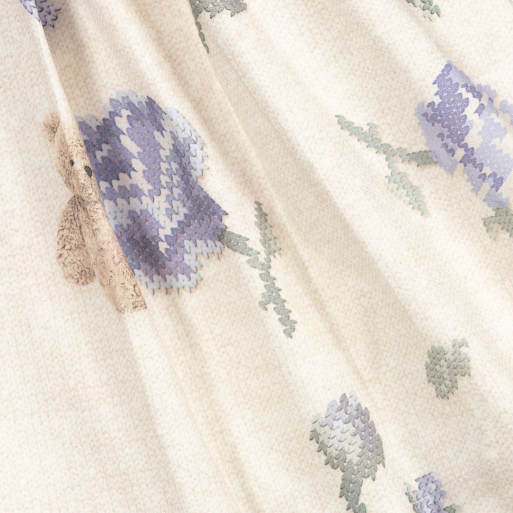 Lapin House-Бежево-голубое платье с цветами | Childrensalon Outlet