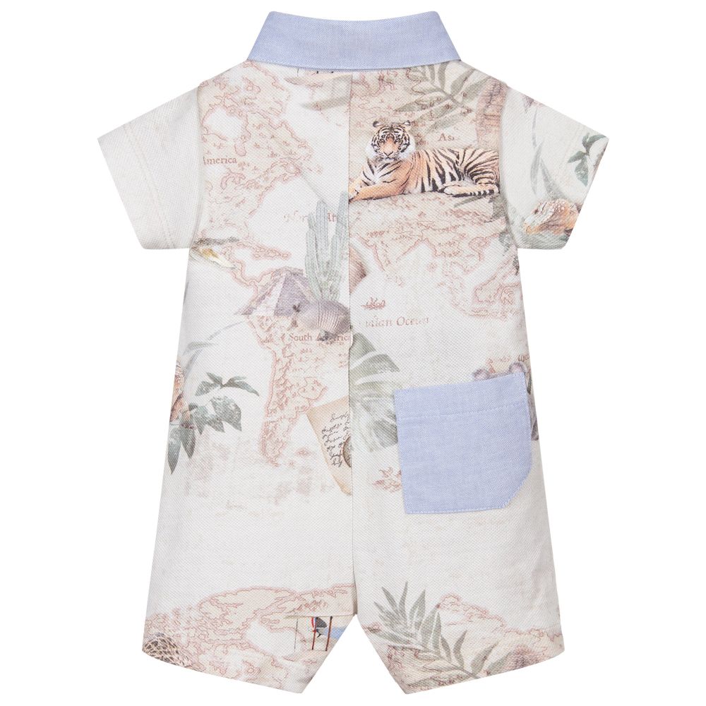 Lapin House-تبّان قطن بيكيه لون بيج بطبعة خريطة للمواليد | Childrensalon Outlet