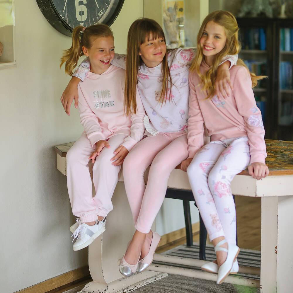Lapin House-Beige & Pink Leggings Set | Childrensalon Outlet