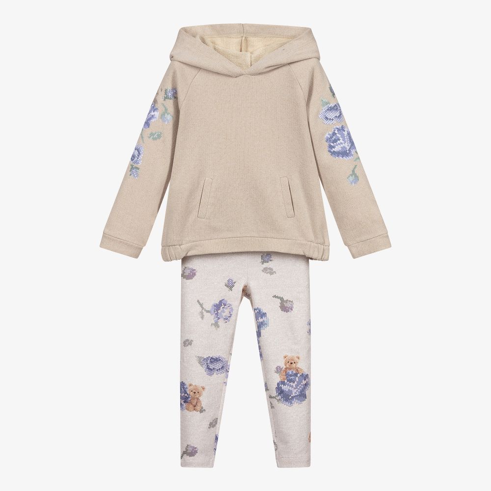 Lapin House-Бежевый комплект из плюша с легинсами | Childrensalon Outlet
