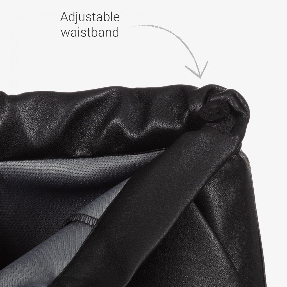 Lapin House-Black Faux Leather Culottes | Childrensalon Outlet