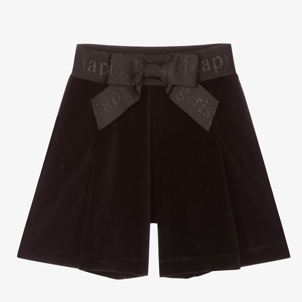 Lapin House - Black Velour Shorts | Childrensalon